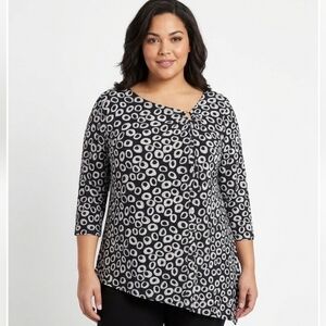 NWT Ruby Rd. Asymmetrical Geometric Top